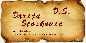 Darija Stošković vizit kartica